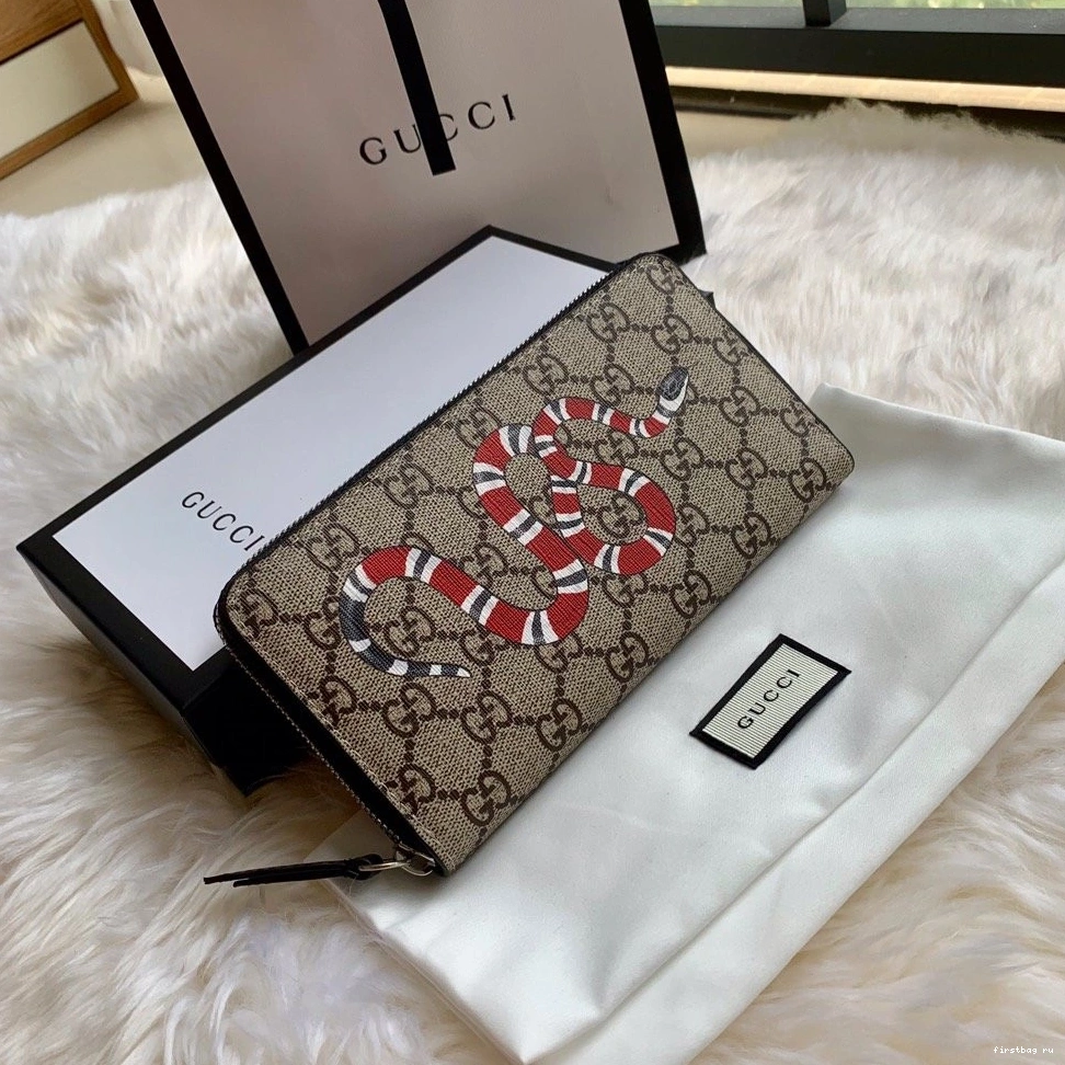 Firstbag ru GUCCI print wallet zip GG Bee around 0804